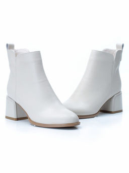 01-PCM341-2 BEIGE Ботинки демисезонные женские (натуральная кожа, байка)