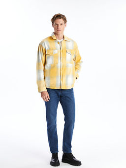 Regular Fit Uzun Kollu Ekose Erkek G?mlek Ceket