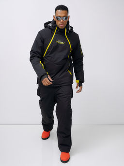 Горнолыжный костюм анорак мужской зимний черного цвета 389Ch - Leifensh фото 23