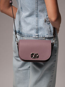 Сумка на плечо кросс-боди Deboro 30879 лиловая тень