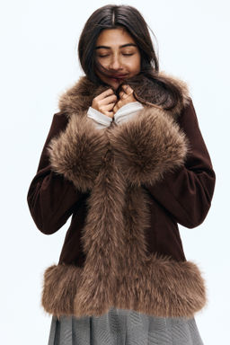 Chaqueta con ribetes efecto pelo - H&m фото 4