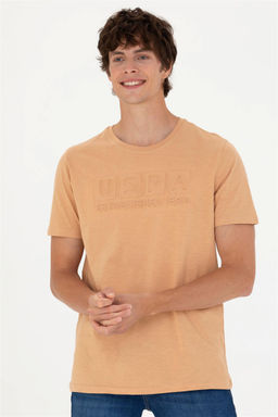 Мужская футболка светло-коричневого цвета