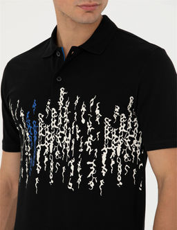 Siyah Slim Fit Polo Yaka Ti__rt - Pierre cardin фото 7