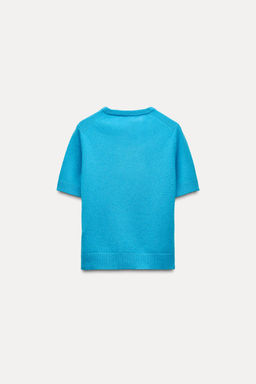 BASIC 100% WOOL SHORT SLEEVE TOP - Zara фото 18