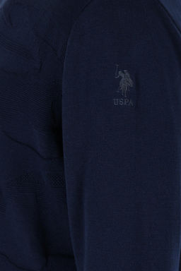 Свитер из килограммового воротника мужского темно -синего велосипеда Неожиданная скидка в корзине - U.s. polo assn фото 6