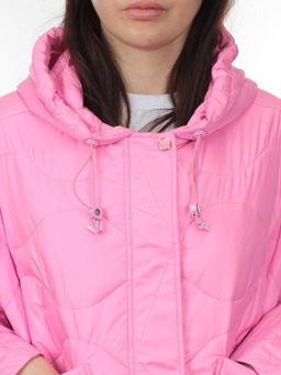 23-022 PINK Куртка оверсайз демисезонная женская (синтепон 100 гр.) - Fashion фото 4