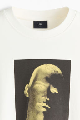 Camiseta boxy estampada en algod?n Relaxed Fit - H&m фото 5