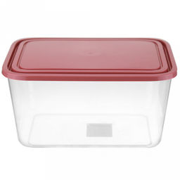 Контейнер для продуктов пластмассовый 4л, 19х12х25см, ягодный, подходит для СВЧ (Россия) - Домашняя мода фото 2
