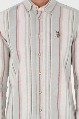 Мужская мятная рубашка с длинным рукавом Неожиданная скидка в корзине