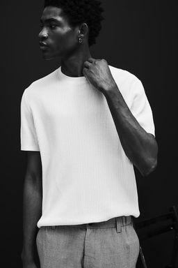 Camiseta en punto de canale Regular Fit - H&m фото 4