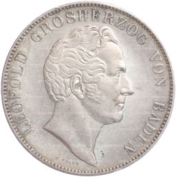 2 талера 1844 года Баден Монумент Карла Фридриха