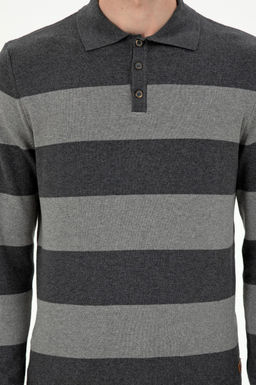 Мужской свитер антрацитового меланжа Неожиданная скидка в корзине - U.s. polo assn фото 6