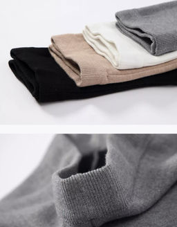 K13197 Легинсы в рубчик МЕХ (вязаный трикотаж) СЕРЫЙ