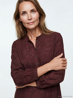 Hakim Yaka F?rf?rl? Desenli Elbise