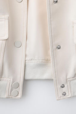 CROPPED BOMBER JACKET WITH SHOULDER PADS - Zara фото 8