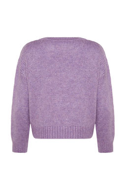 Ekru Genis Kal?p Yumusak Dokulu Basic Triko Kazak TWOAW23KZ00185 - Trendyolmilla фото 24