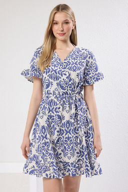 Siyah Kusakl? Cicekli F?rf?rl? Mini Dokuma Elbise TWOSS24EL00760 - Trendyolmilla фото 14