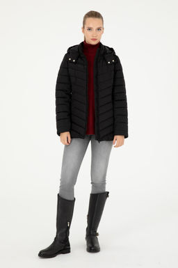 Женское черное пальто - U.s. polo assn фото 4