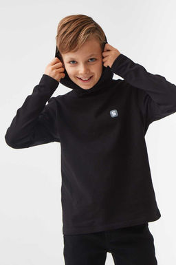 45109 Лонгслив для мальчиков T677.01 черный - Смена фото 6
