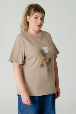 Арт. 31137 Футболка женская оверсайз 50-58 (5 шт) Цвет:бежевый - Калинка фото 11