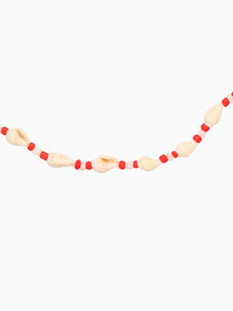 Ожерелье с ракушками «Халия», длина 35 см, красное