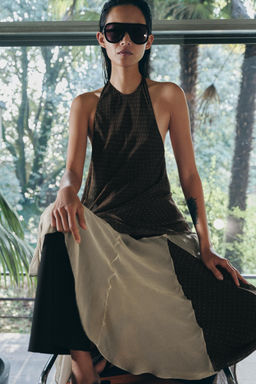 VESTIDO COMBINADO ASIM?TRICO ZW COLLECTION / Multicolor - Zara фото 5