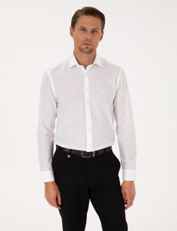Beyaz Slim Fit Uzun Kollu G_mlek