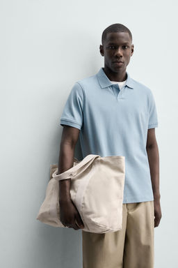 POLO ESTRUCTURA PIQU? / Azul claro - Zara фото 6