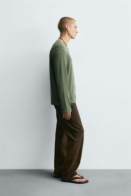 WASHED COTTON SWEATER - Zara фото 4