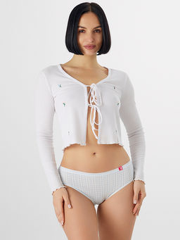 Цена за 2 штуки! Трусы классические женские голубые в клетку