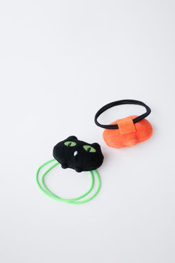 TWO-PACK OF PUMPKIN AND CAT HAIR TIES - Zara фото 2