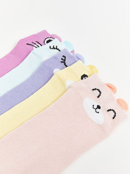 Desenli K?z ?ocuk Patik ?orap 5li