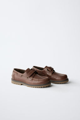 LEATHER BOAT SHOES - Zara фото 2