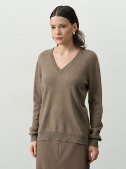 Джемпер из кашемира женский KW070523-E капучино