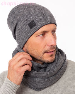 LL 1003 PE 1003 Комплект мужской флис (колпак+снуд) (57-59)