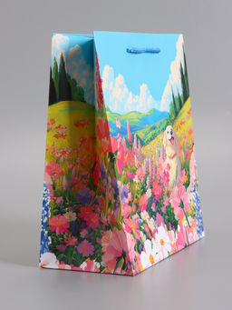 Пакет подарочный ламинированный «Поле цветов», 18×22.3×10 см