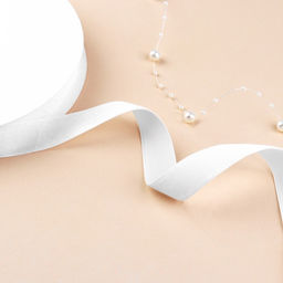 Лента бархатная, 20 мм, 18±1 м, белая №01