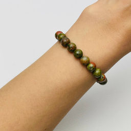 Браслет из Унакита 17,5 см