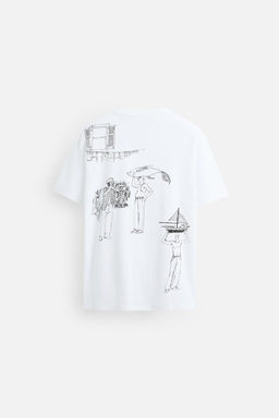 T-SHIRT WITH CONTRAST EMBROIDERY - Zara фото 8