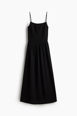 Vestido de tirantes con cuerpo nido de abeja