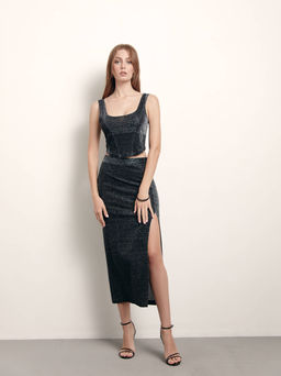 Юбка женская CONTE ELEGANT LU 1798 silver black silver black