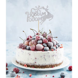 Цена за 5 шт. Топпер С Новым годом!, олень, цвет серебряный - Страна карнавалия фото 2