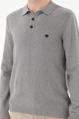 Мужской серый меланжевый свитер Неожиданная скидка в корзине - U.s. polo assn фото 6