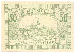 Банкнота 50 геллеров 1920 года Австрия  Нотгельд