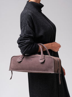 Замшевая сумка багет Doxie DBR 31157 темно-серый  фото 4