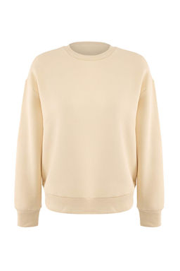 Tas Kal?n Ici Polarl? Regular/Normal Kal?p Bisiklet Yaka Basic Orme Sweatshirt TWOAW24SW00101