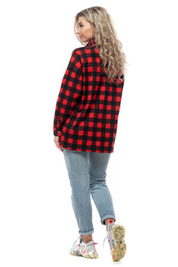 Туника женская, цвет черный красный