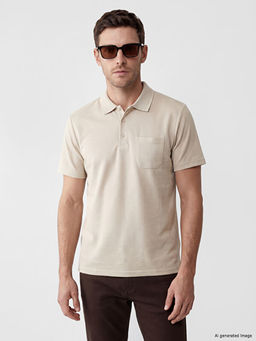 Polo Yaka Dokulu Erkek Ti??rt
