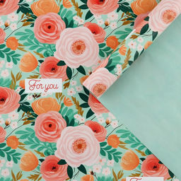 Цена за 10 шт. Бумага упаковочная глянцевая двухсторонняя «For you», 70 х 100 см