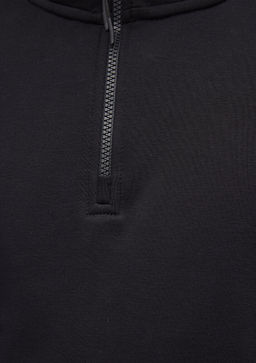 Yar? Fermuarl? Siyah Basic Sweatshirt - Mavi фото 7